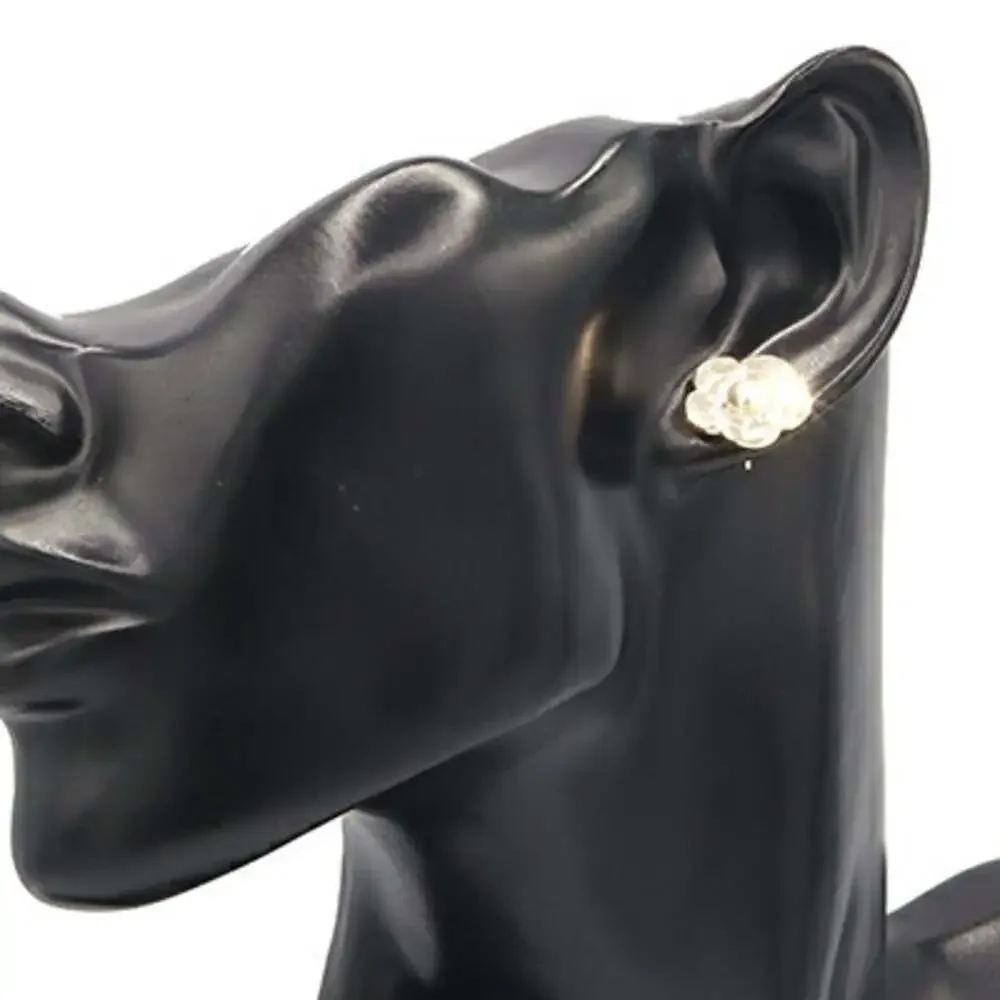 Chanel Cc Logo Earrings Silver-Tone #266338C86B